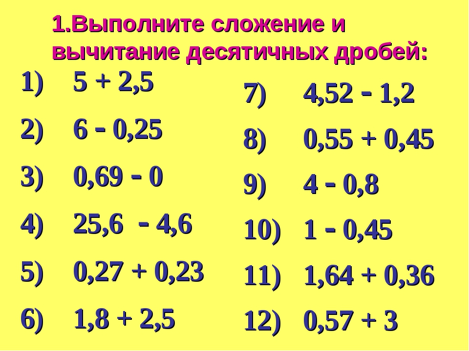 Технологическая карта урока сложение и вычитание десятичных дробей 5 класс мерзляк