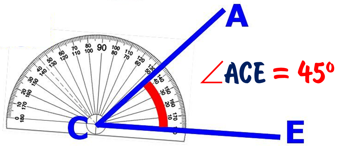Как нарисовать транспортиром угол 45 градусов
