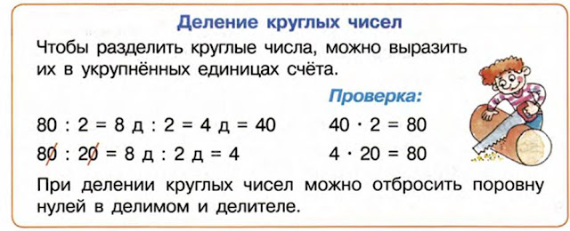 Деление круглых чисел 2 класс презентация