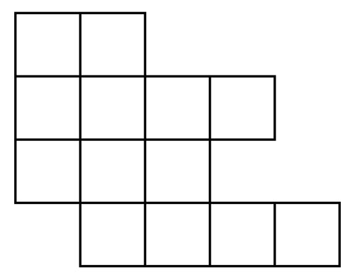 Фигура составлена из квадратов так как показано на рисунке в каждой на 2 квадрата больше