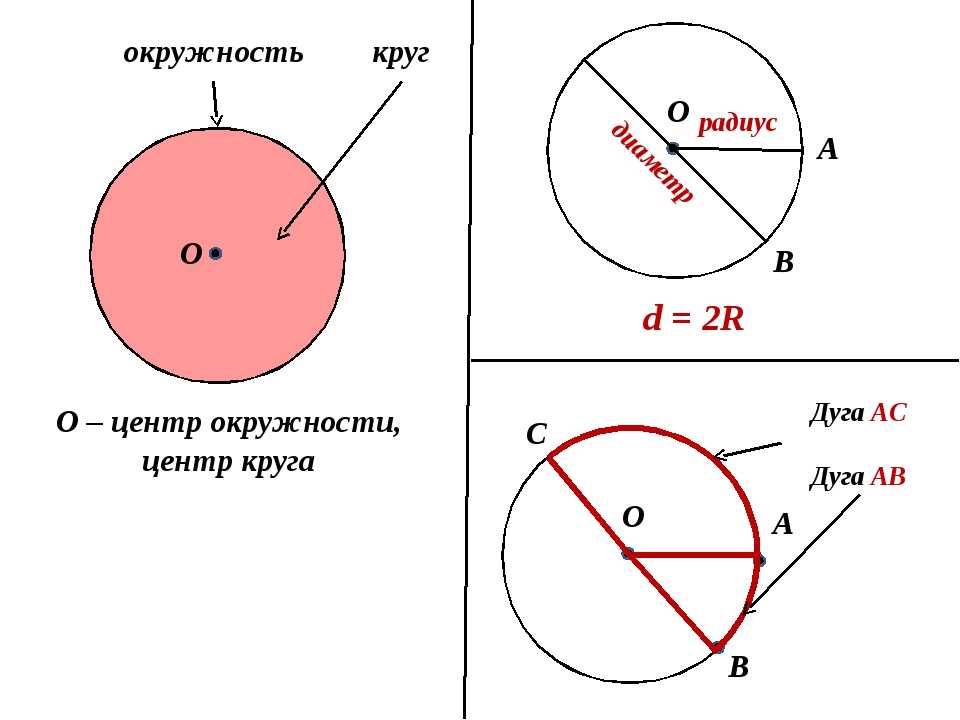 Определи по рисунку длину радиуса окружности