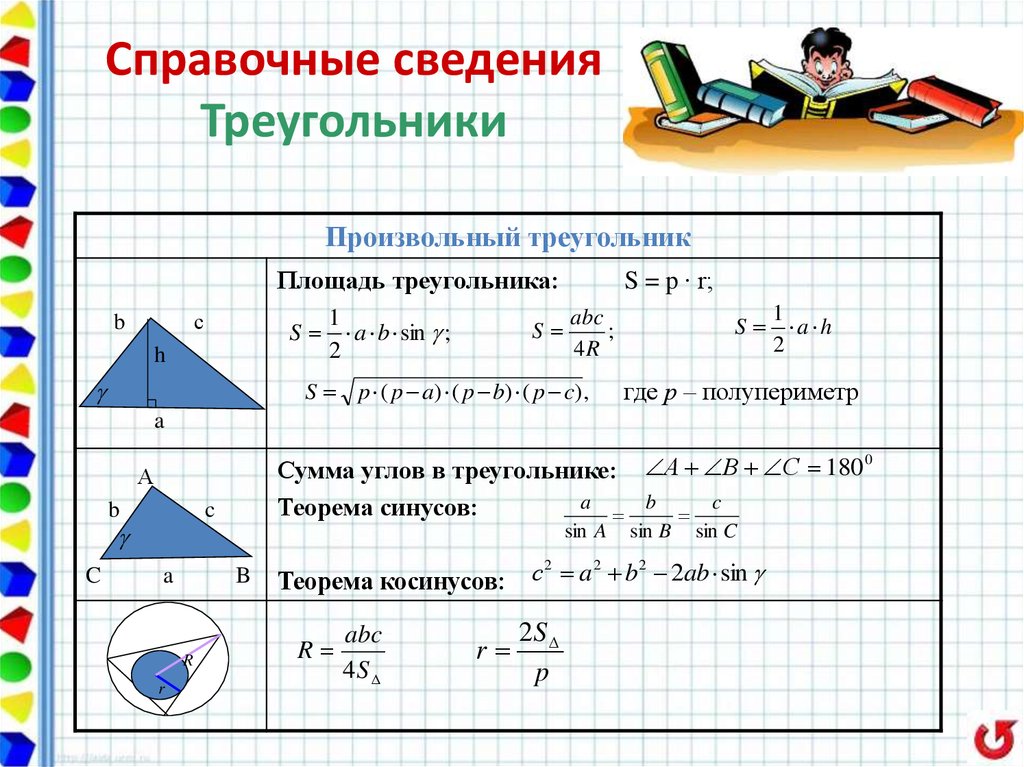 Запишите формулы для площади треугольника двумя способами рисунок 29