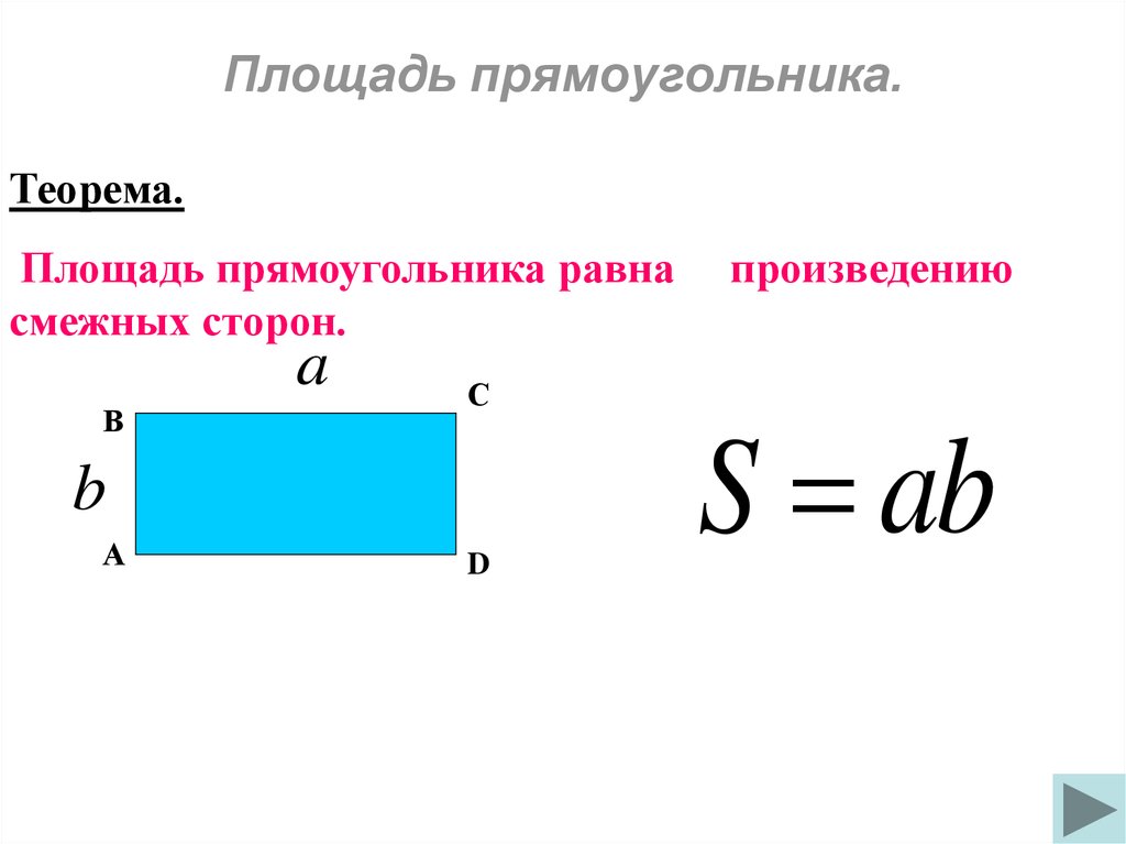 Площадь прямоугольника фото