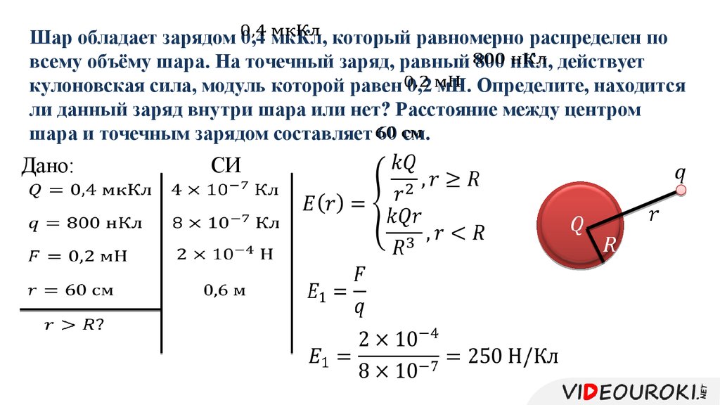 С одинаковой ли силой заряженный цилиндр действует на заряженные тела 1 и 2 рисунок 107