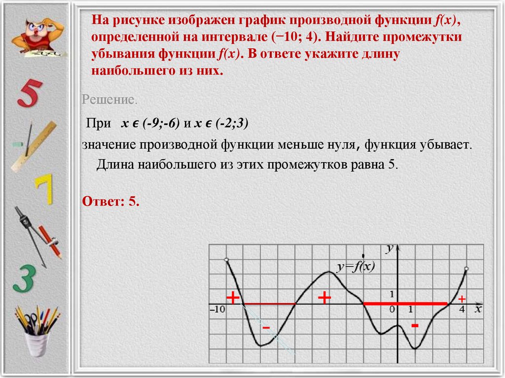 Функция определена на интервале 3 4