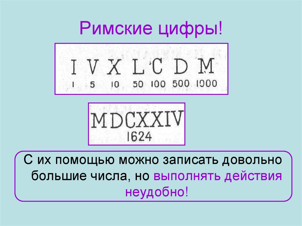 Обозначение цифр латинскими буквами