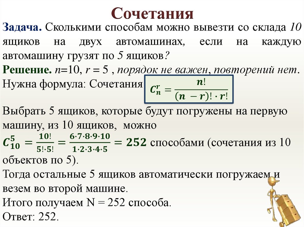 Комбинаторика сочетания презентация