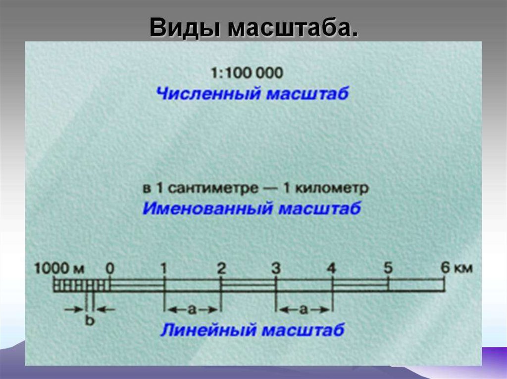 Степень уменьшения линии на плане определяется