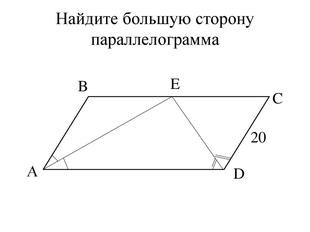 Две смежные стороны параллелограмма