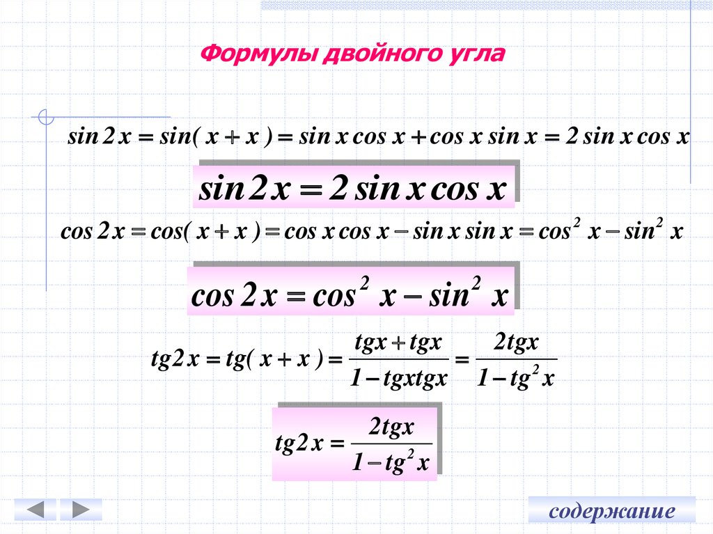 Формулы тригонометрические функции угла. Косинус двойного угла вывод формулы. Выведение формулы синуса двойного угла. Формулы преобразования двойного угла. Все формулы двойного угла тригонометрических функций.