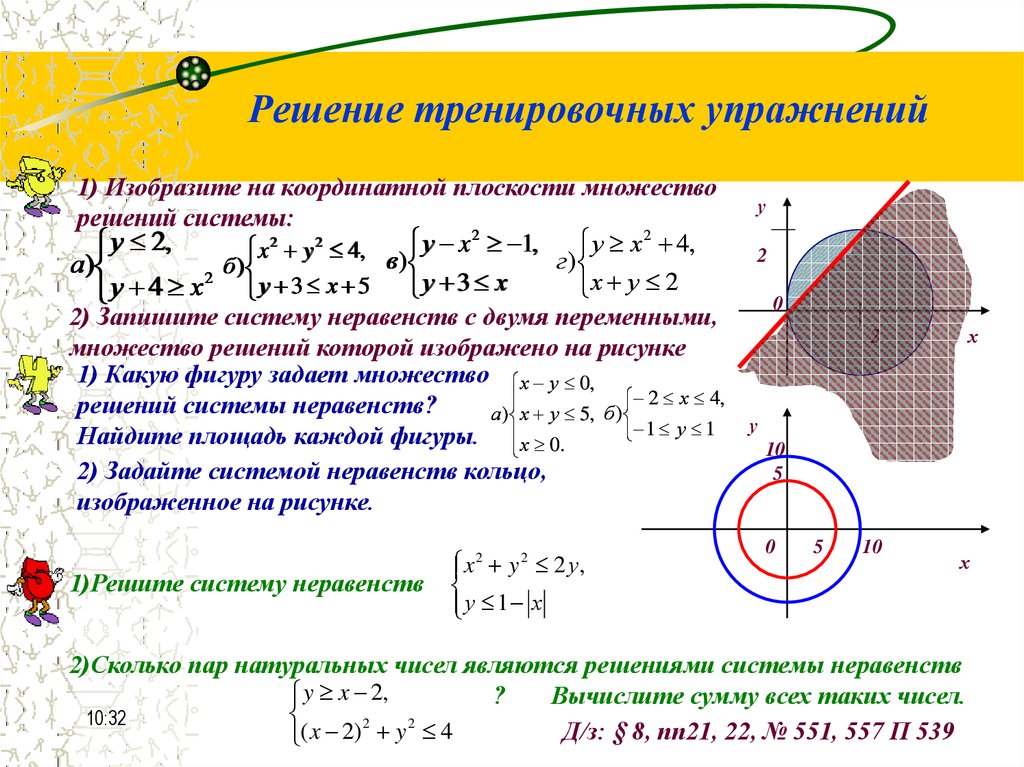 Изобразить множество на плоскости