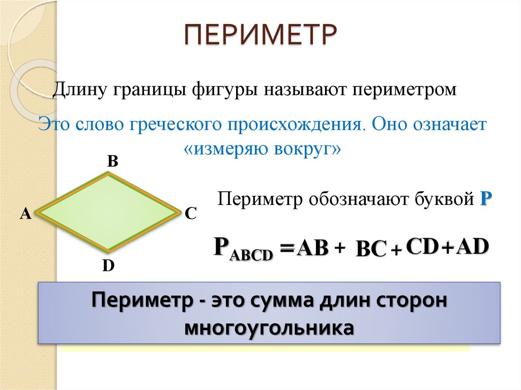 Схема как найти периметр