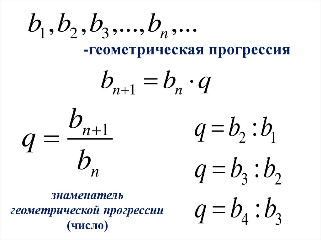 Геометрическая прогрессия схема