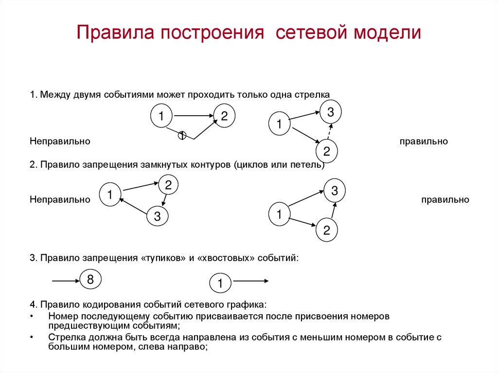 Сетевую модель проекта