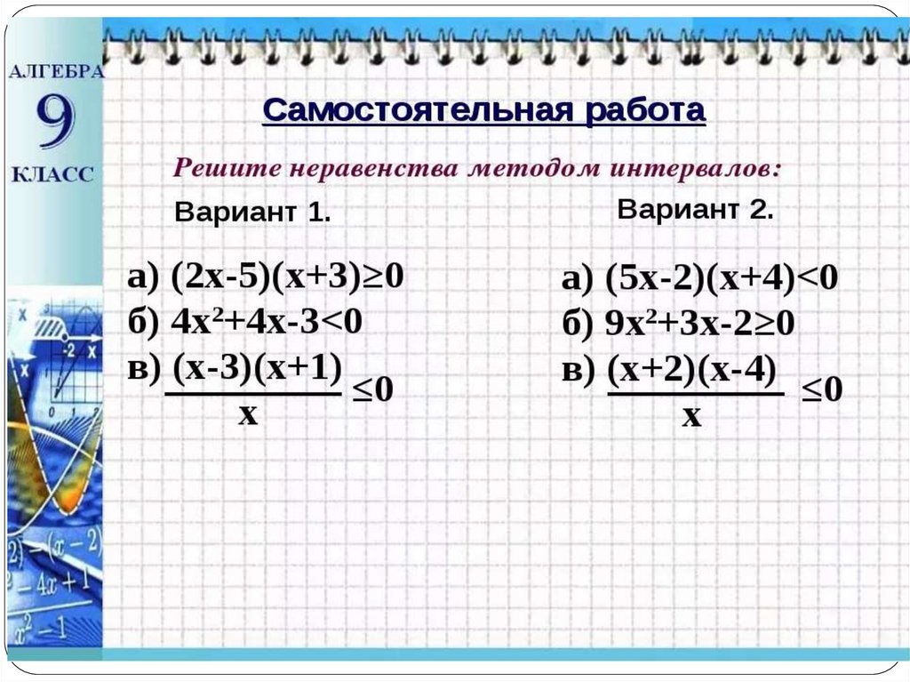 Неравенства с одной переменной презентация 9 класс мерзляк