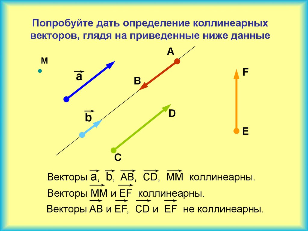 Привести примеры по чертежу куба с ребром 3 см коллинеарные векторы