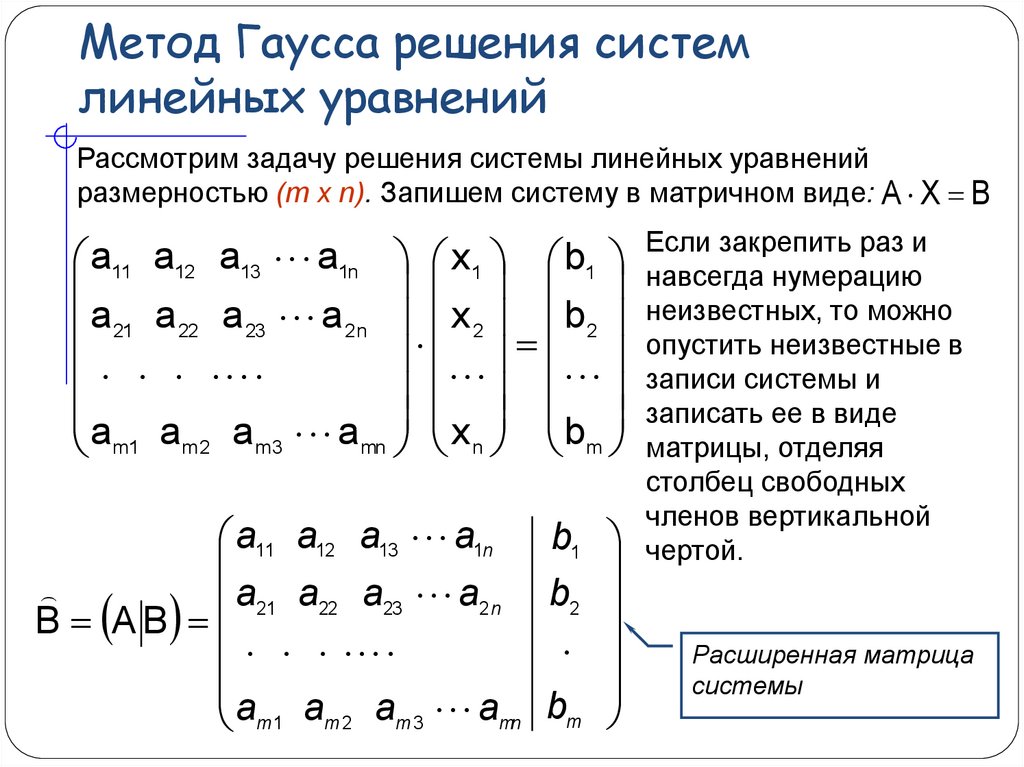 Схема единственного деления метод гаусса онлайн