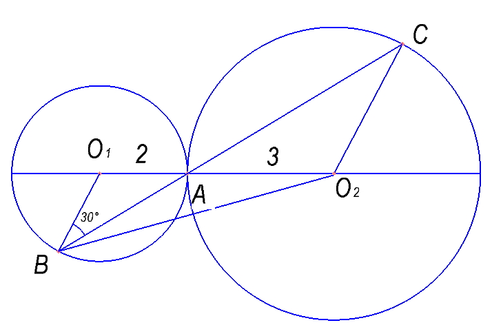 Две окружности радиусов 3 и