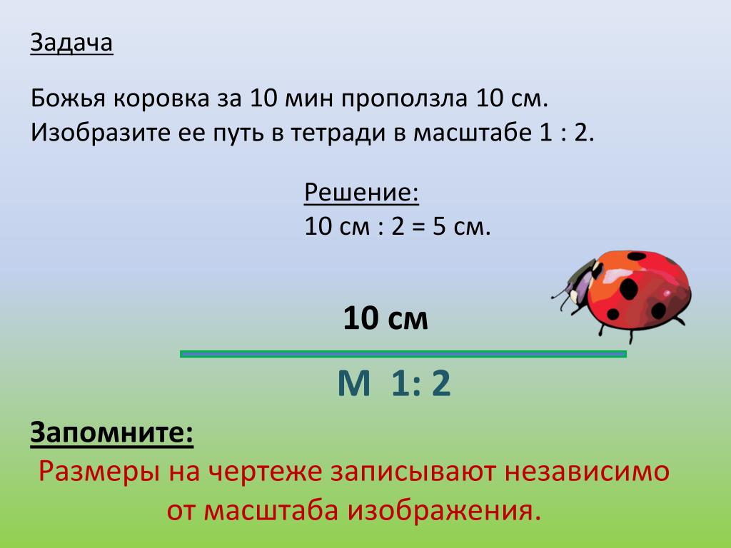 Изобразите в масштабе 1 см 2