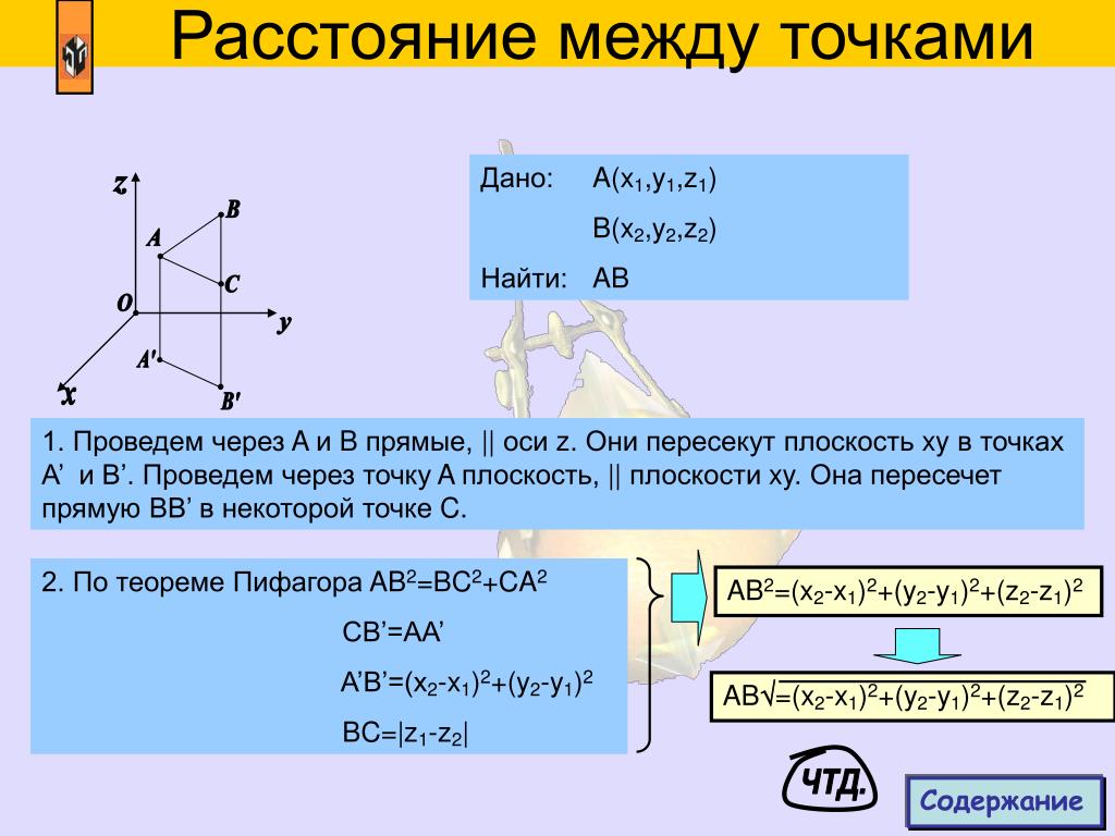 Формула для вычисления расстояния на котором находится изображение