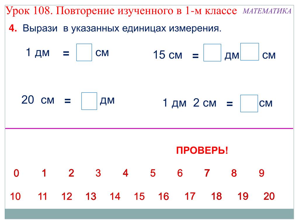 Сравнение именованных чисел 1 класс школа россии презентация