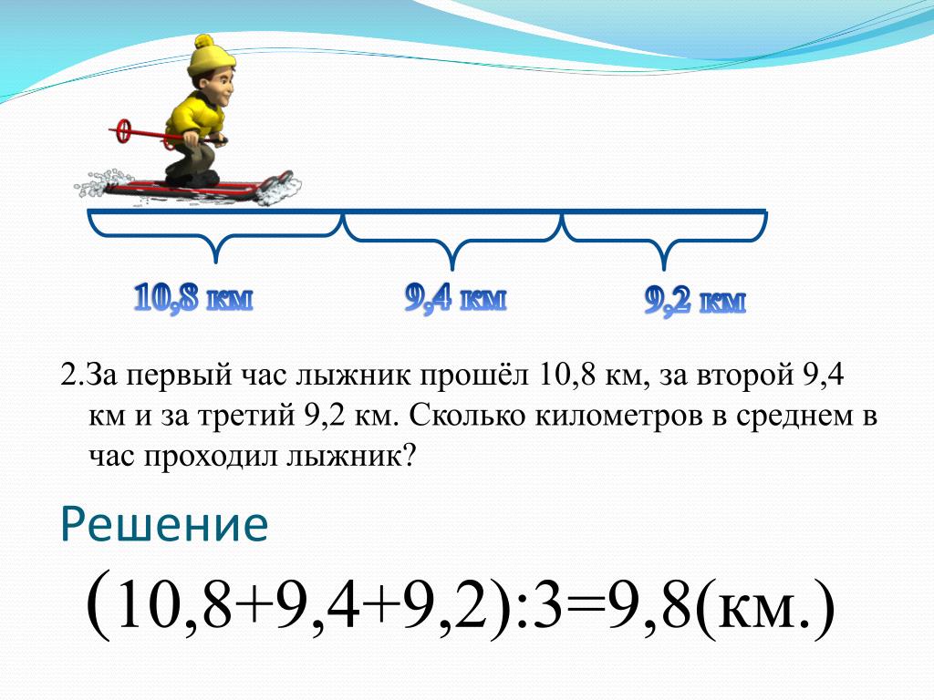 За 20 с до финиша положение лыжников было таким как показано на рисунке 220