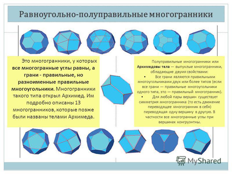 Неправильный многогранник презентация