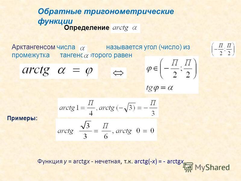 Калькулятор обратной функции