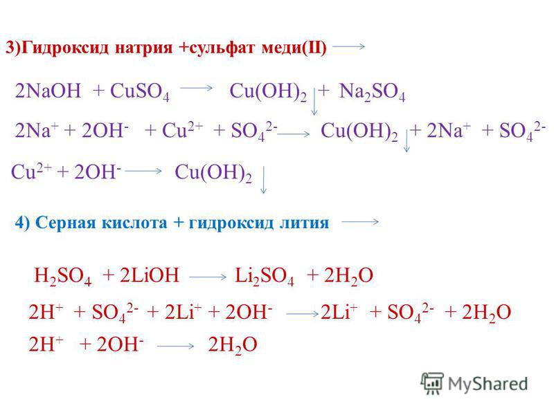 Схема превращений лития