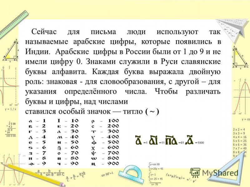 Проект по математике секрет происхождения арабских цифр