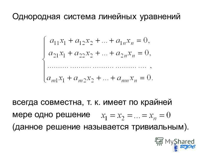 Фундаментальная система решений линейных уравнений