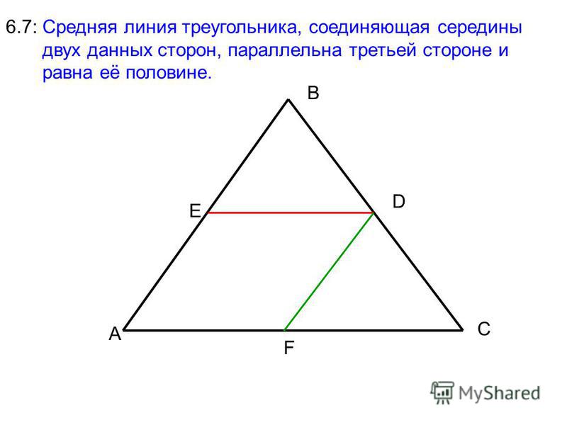 Средняя линия треугольника рисунок