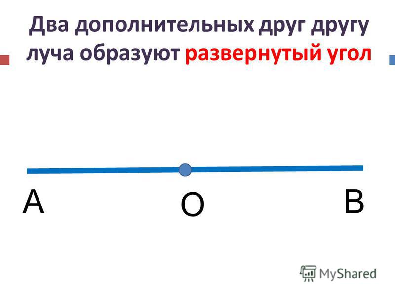 В развернутом угле