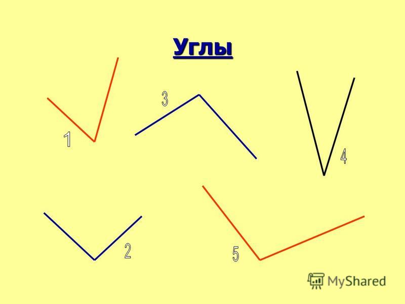 Сколько острых тупых прямых смежных углов на рисунке