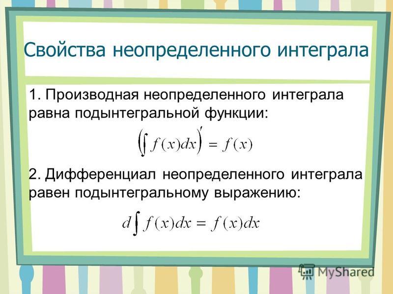 Применение производной и интеграла к решению задач презентация