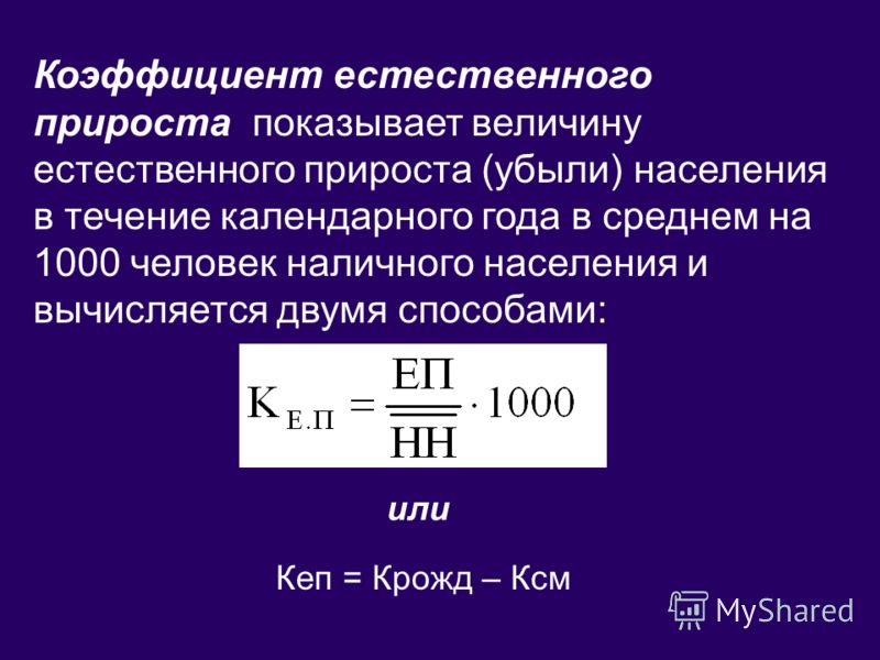 Причина низкого естественного прироста