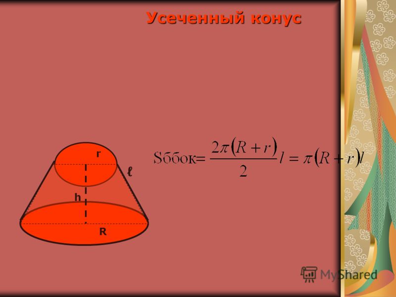 Длина конуса формула