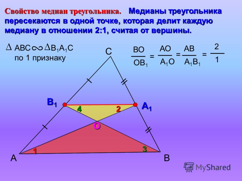 Треугольник составленный из медиан