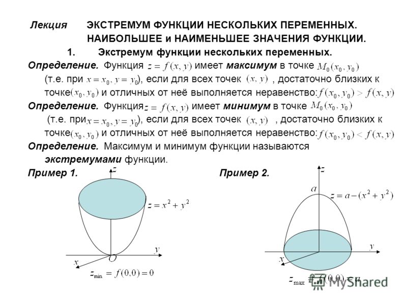 Геометрическое изображение функции двух переменных может иметь вид окружности