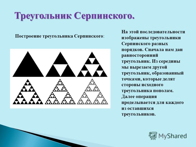 Удали треугольники. Треугольник Серпинского фрактал. Салфетка Серпинского алгоритм. Треугольник Серпинского 4-го порядка. Решето Серпинского.