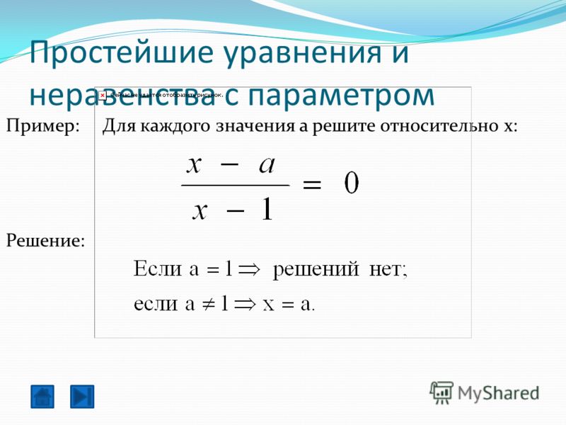 Проект уравнения и неравенства с параметрами