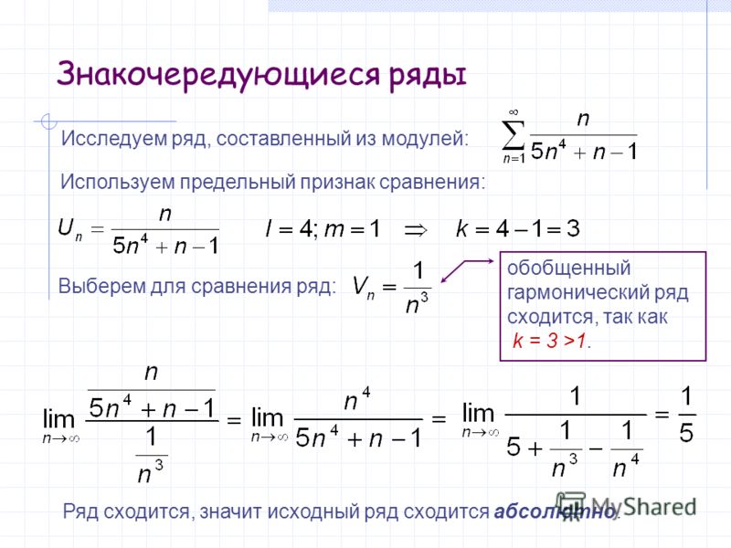 Исследование рядов