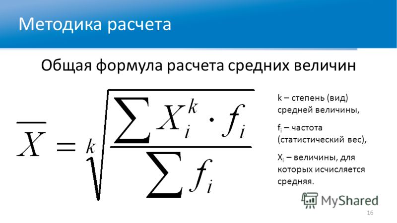 Какие виды средних