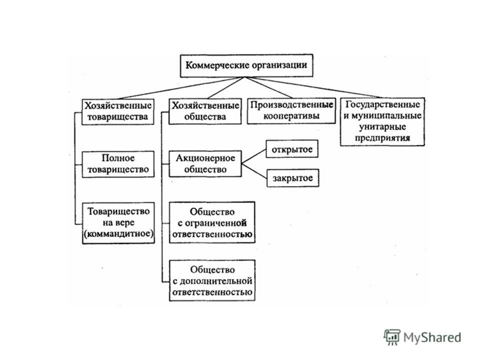 Схема квалификация коммерческих организаций