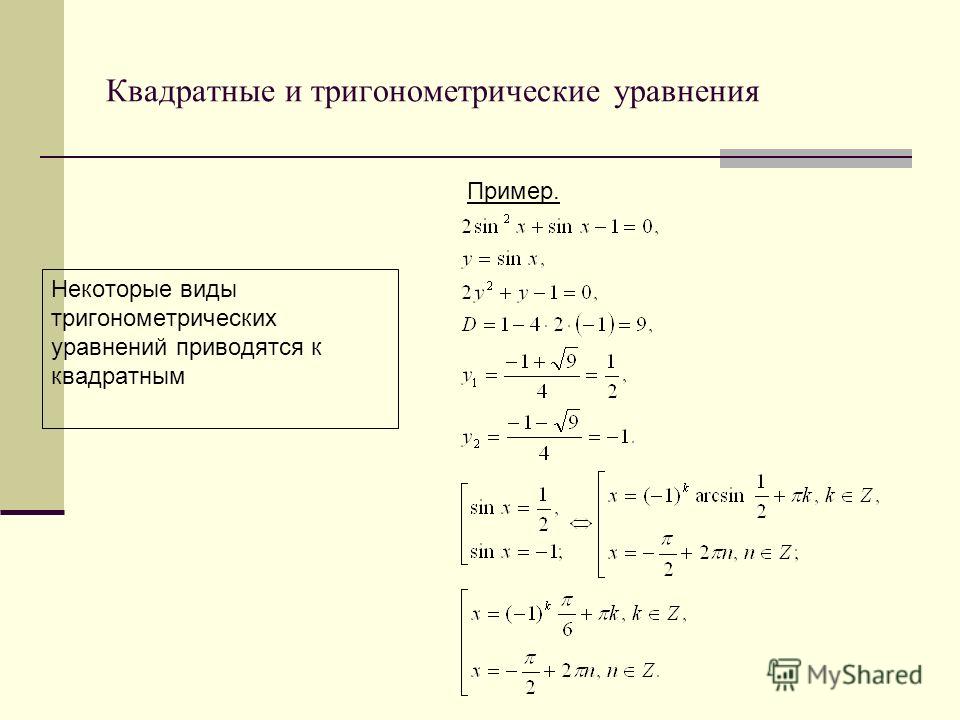 Тригонометрические уравнения 10 класс презентация алимов