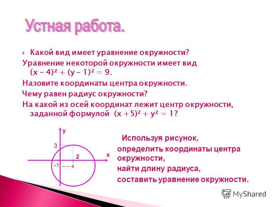 Презентация 9 класс геометрия атанасян уравнение окружности уравнение прямой