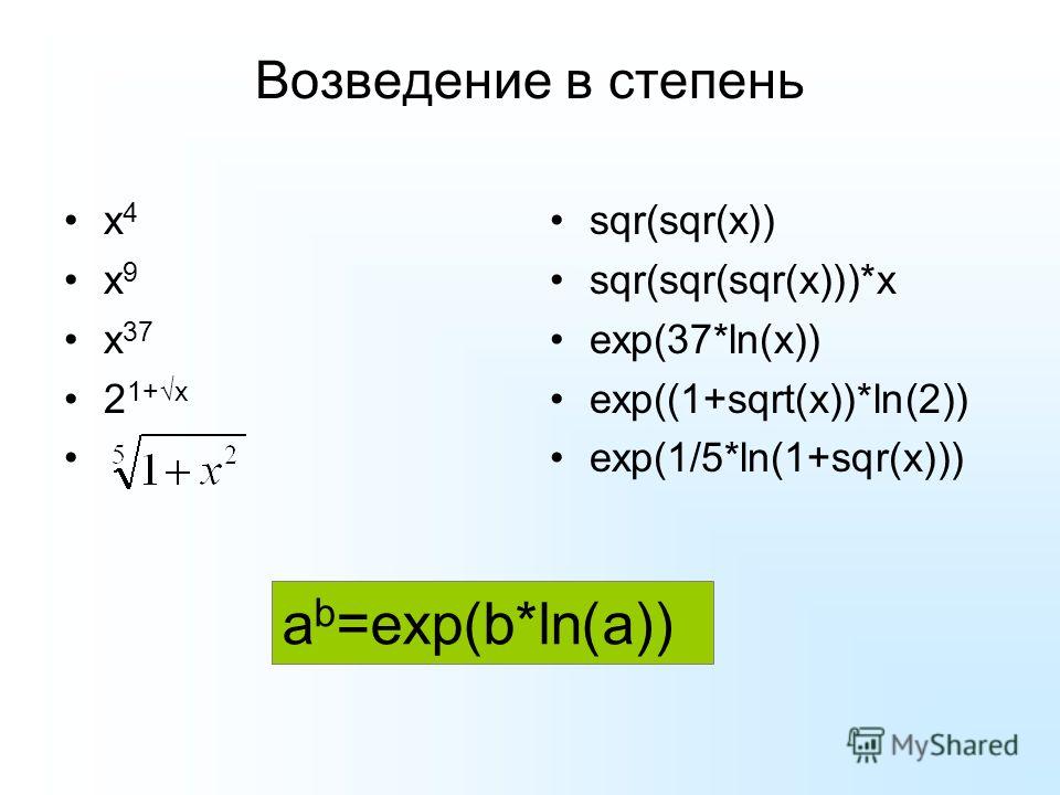 Exp 1 4. SQR В Паскале. SQR sqrt. Pascal степень.