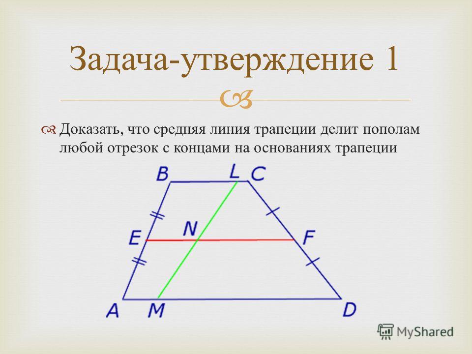 Класс средняя линия трапеции