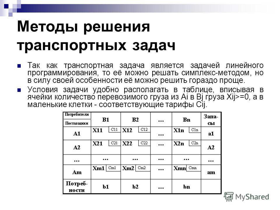 Число занятых клеток любого невырожденного плана транспортной задачи должно быть равно