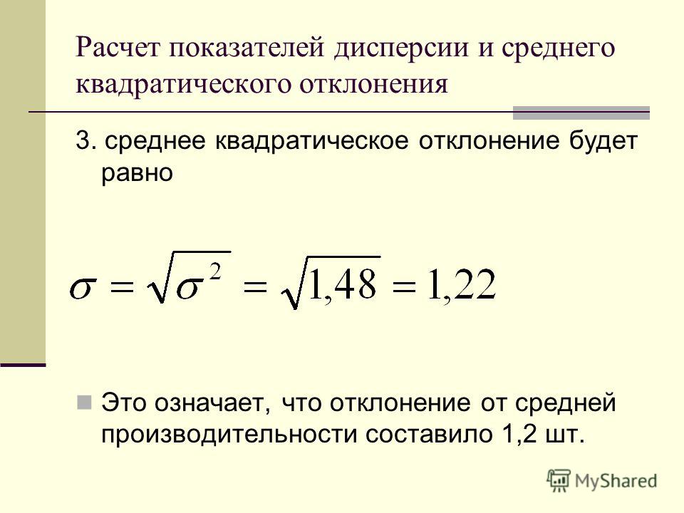 Размах дисперсия стандартное отклонение